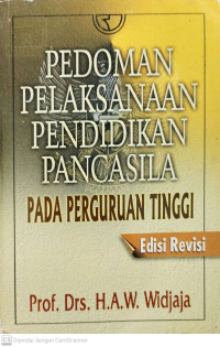 Pedoman Pelaksanaan Pendidikan Pancasila pada Perguruan Tinggi