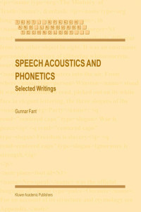 Image of Speech Acoustics and Phonetics: Selected Writings